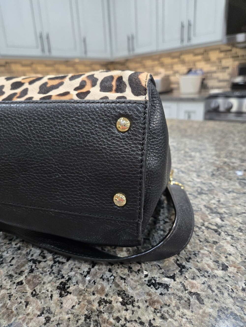 Michael Kors Leopard Calf Hair Hamilton Satchel - Picture 12 of 15